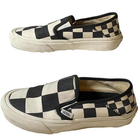 VANS The U SLIP-ON SF MEGA CHECK in Black and White - Picture 7 of 10